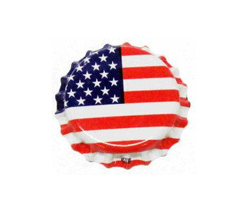 American Flag Oxygen Barrier Bottle Caps - 144 Count