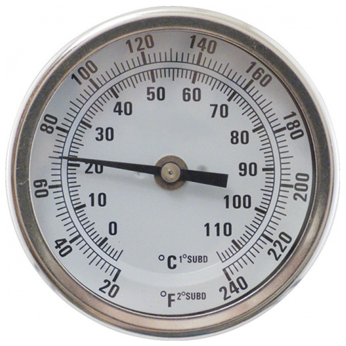 Kettle Thermometer 3" Face x 6" Probe