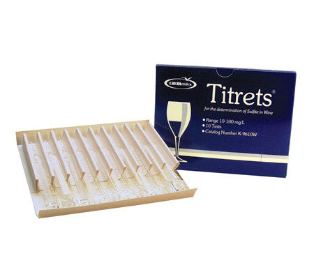 Titrets Box of 10 - So2 Test Kit