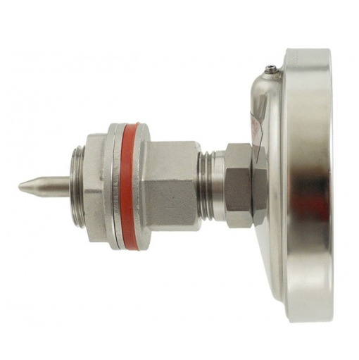 Stainless Weldless Thermometer 3" Face x 2" Probe