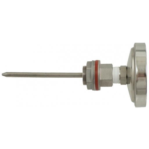 Stainless Weldless Thermometer 3" Face x 6" Probe