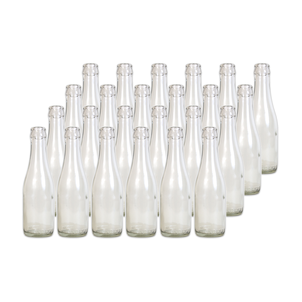 Wine Bottles - Clear Cork / Crown Top 187ml - Case of 24