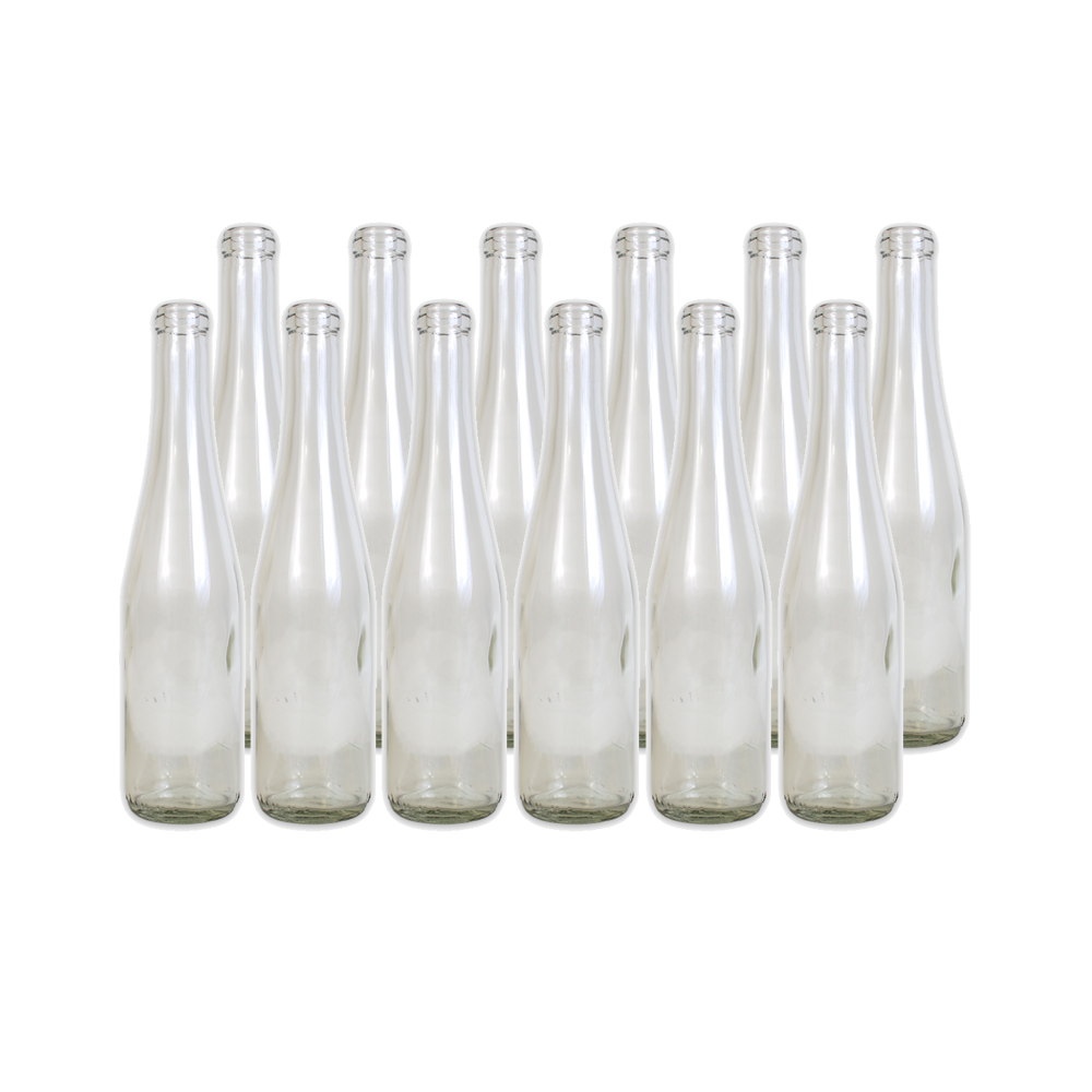 Wine Bottles - Clear Cork Top 375ml - Case of 12