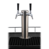 KOMOS® V2 Kegerator - 2 Tap Stainless Intertap / Nukatap Faucets